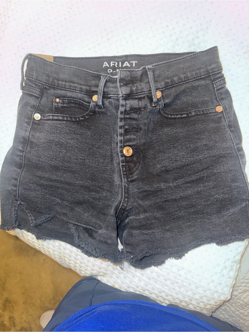 Ariat Women's Faded Black High-Rise Denim Shorts